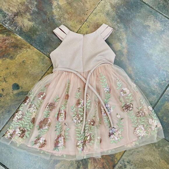 Sweet Heart Rose Girls Empire Waist Formal Fliral Dress 6 - Picture 5 of 9